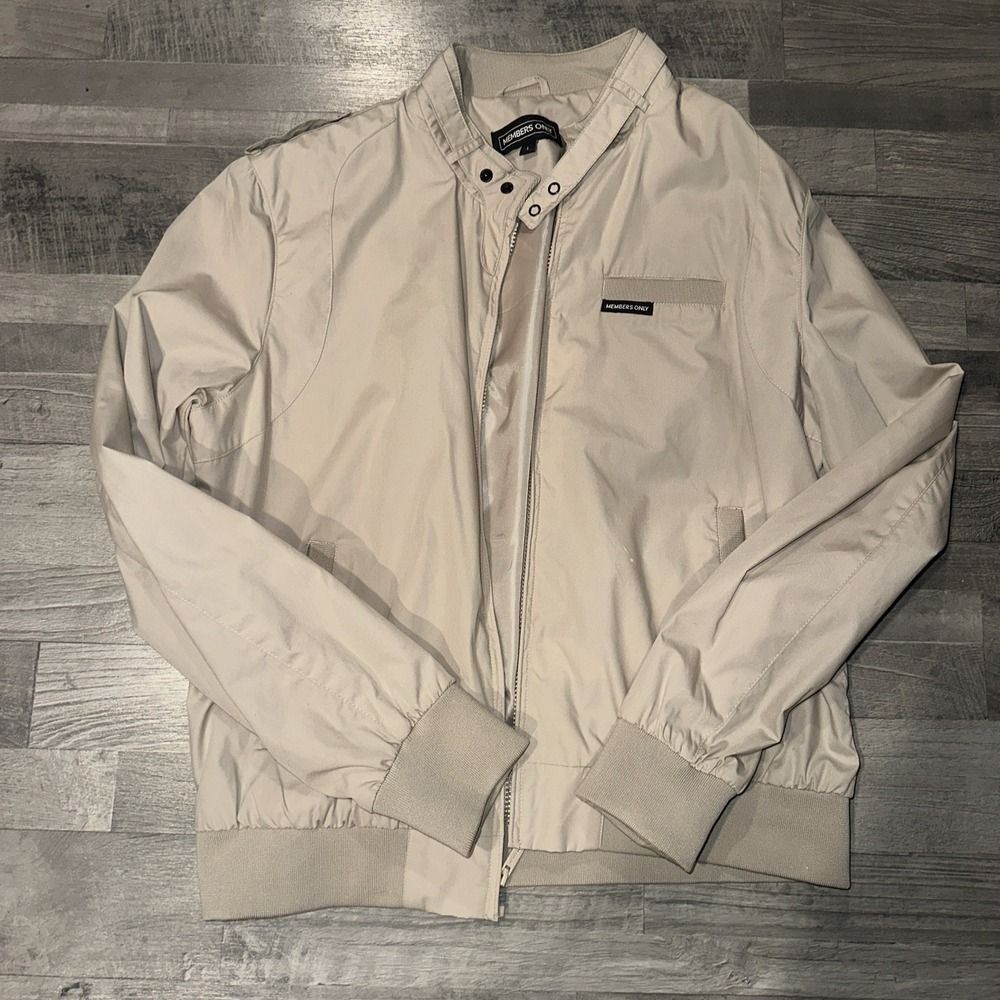 Members Only Vintage Large Tan Jacket